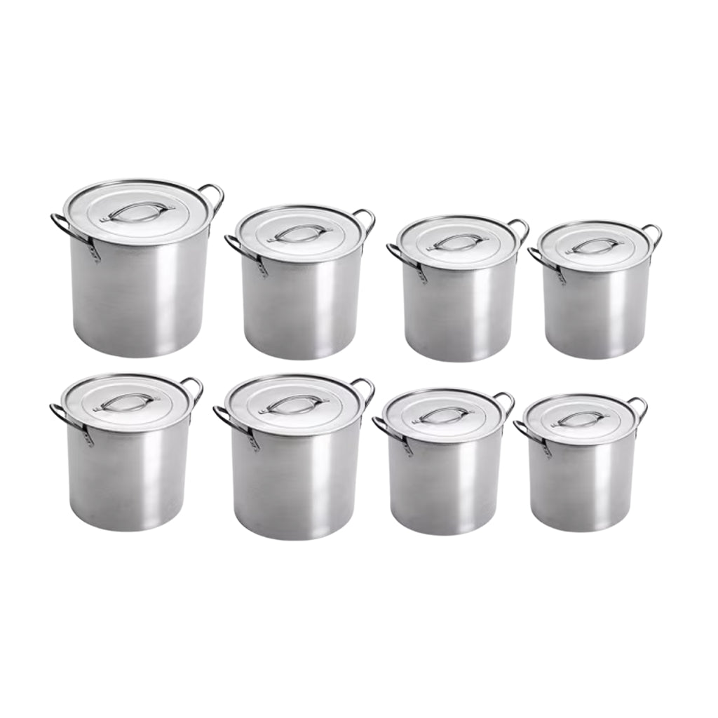 Set 8 Oale Inox cu 8 capace Inox,Triberg, GD8, Argintiu
