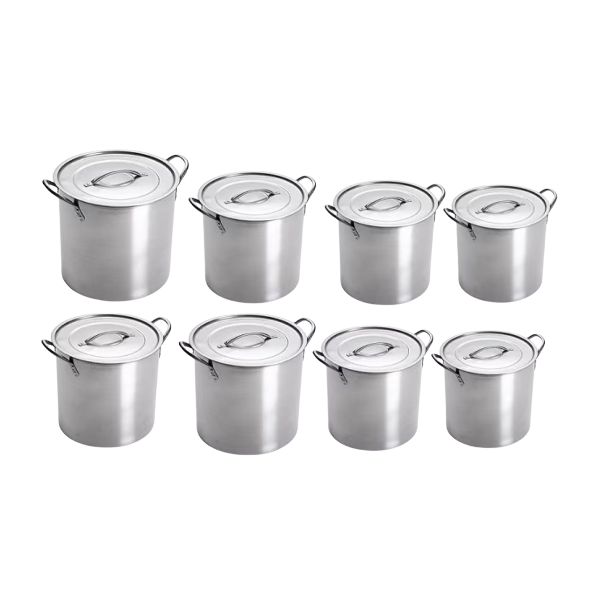Set 8 Oale Inox cu 8 capace Inox,Triberg, GD8, Argintiu