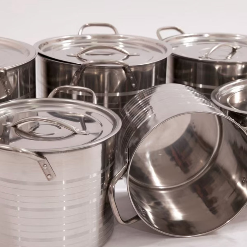 Set 8 Oale Inox cu 8 capace Inox,Triberg, GD8, Argintiu