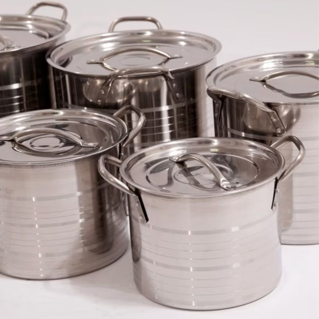 Set 8 Oale Inox cu 8 capace Inox,Triberg, GD8, Argintiu