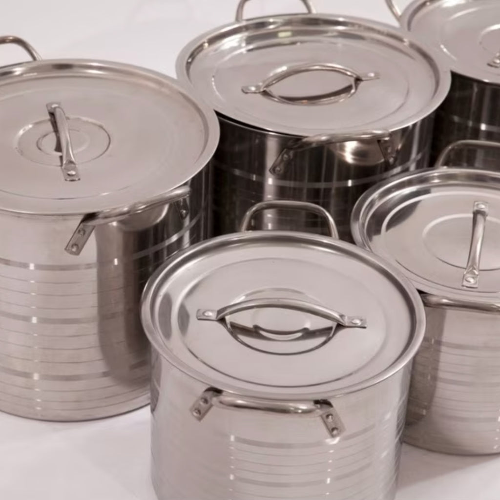 Set 8 Oale Inox cu 8 capace Inox,Triberg, GD8, Argintiu